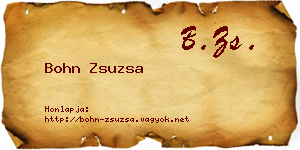 Bohn Zsuzsa névjegykártya