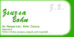 zsuzsa bohn business card
